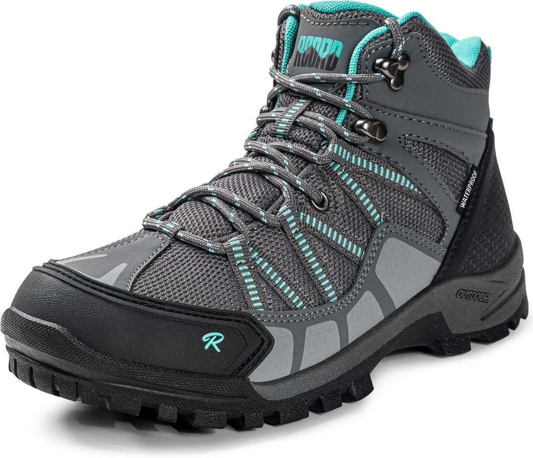 R CORD Womens Hiking Boots Waterproof Hiking Boots Womens Non-Slip Lightweight Outdoor Hiking Shoes Trekking Camping Trail Outdoor (8.5)