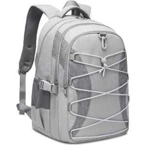 BLUEFAIRY Middle High School Backpack for Boys Girls Large Bookbag with Laptop Compartment Back to School Book Bags for Teens Teenagers Mochilas Escolares para Nios Nias (Light Gray/Gray, Solid)