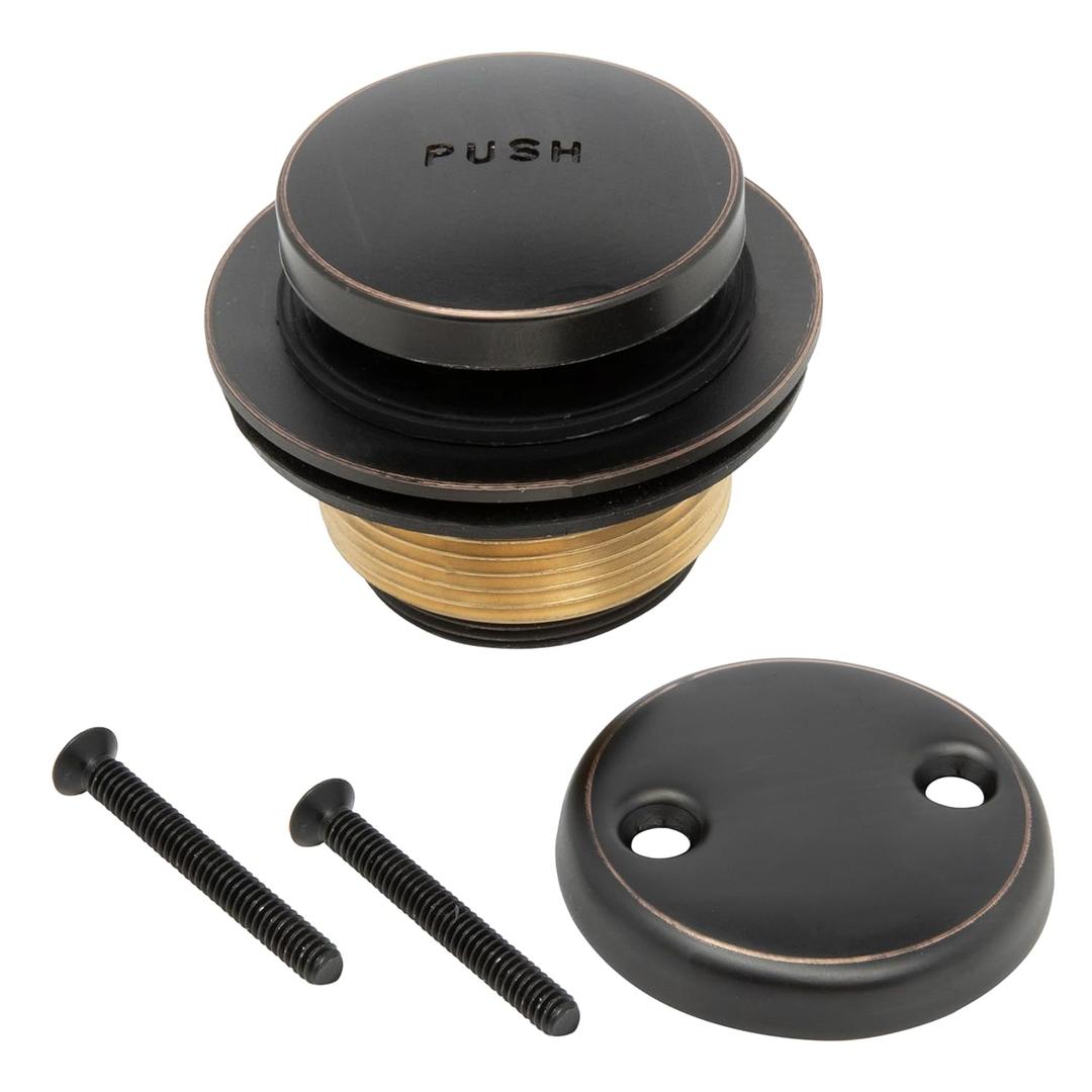 Tip Toe Bathtub Drain Kit Tub Drain Assembly Conversion Kit, All Brass Construction with Lift and Turn Easy Installation (Oil Rubbed Bronze)