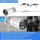 HIKJBSET UltraHD 4K (8MP) Wired Outdoor Security PoE IP Camera, 2Way Audio, Colour Night Vision, 2.8mm Lens, IP67 Weatherproof, Up to 256GB MicroSD Card, Surveillance Outdoor Indoor