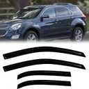Window Rain Guards Compatible 2010-2017 Chevy Equinox 4PC Side Wind Deflector Visors