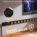 SURAIELEC 12 Outlet Long Power Strip with 15ft Cord, 1020J Surge Protection