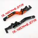 Generic Compatible with KTM Duke 125 200 250 390 RC125 RC200 RC390 Brake Clutch Lever CNC Aluminum Extendable Adjustable Levers Accessories (Black Orange Orange)