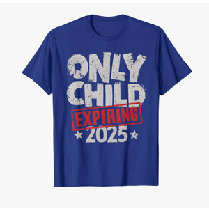 Only Child Expiring 2025 Big Brother Promoted to Big Brother T-Shirt, Royal Blue, S