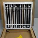 Modern AC Vent Cover 12x12, Premium Linear Slot Diffuser
Aluminum, Fits 12x12 Duct Opening (Face 13.73x13.73in),Decorative HVAC Vent Cover,Wall Ceiling Floor,Adjustable Airflow,White