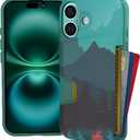 Smartish® iPhone 16 Wallet Case - Wallet Slayer Vol. 1 [Slim + Protective] Credit Card Holder - Drop Tested Holds 4 Cards Hidden Flip Card Slot Cover Compatible with Apple iPhone 16 - Moving Mountains