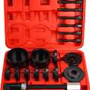 19pcs Front Wheel Drive Bearing Puller Front Wheel Drive Bearing Press kit Front Wheel Drive Bearing Removal Installation Tool Wheel Bearing Removal Kit (Red)