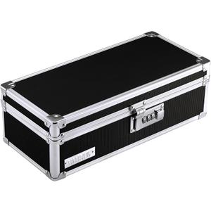 Vaultz Locking Medicine Storage Box with Combination Lock, 3.75" x 11.88" x 5.25", Black (VZ03480)