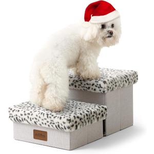 Dog Stairs for Small Dogs, 5 Tier Wider Pet Stairs for High Beds, 23.6" H Non-Slip Dog Steps for Old Cats, Puppies, Small Medium Dogs, 19.7x29.5x23.6 inch, Grey