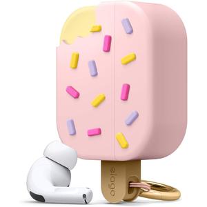 Ice Cream AirPods Pro Case with Keychain Designed for Apple AirPods Pro Case (Strawberry)