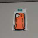 FNTCASE for iPhone 17 Phone Case: Military Grade Drop Proof Protection Mobile Cover with Kickstand | Matte Textured Rugged Shockproof TPU | Protective Sturdy Phone Case - 6.3 inch Orange