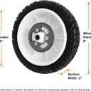 105-3036 Wheels for Toro 22" Recycler Lawn Mower - 8 Inch Rear Drive Wheel 52 Gear Teeth Compatible with Toro 20041 20066 20017 20068 20073 Recycler Self-Propelled Push Mower, 2 Pack