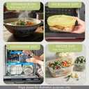 Reusable Silicone Stretchable Lids 6Piece Multicolor Food Covers for Bowls, Cups & Containers Airtight, LeakProof, BPAFree, Microwave/Dishwasher/Freezer Safe Green Hearth