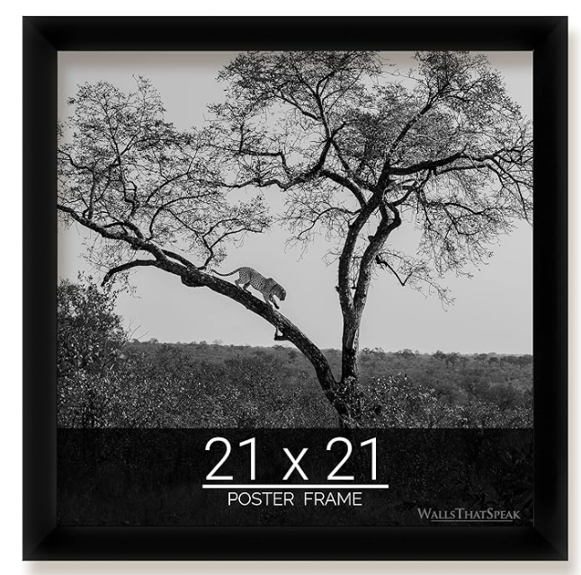 Pack Of 3, 21x21 Black Picture Frame for Puzzles Posters Photos or Artwork 