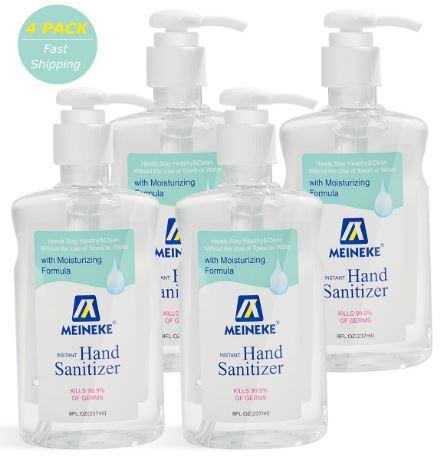 8 Fl. Oz. Advanced Hand Sanitizer Gel with 62% Alcohol Based,4 Pack