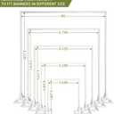 8.2FT Adjustable Backdrop Stand Kit - Square Wedding Arch & Balloon Arch for Photo Booth Background, Baby Shower, Birthday Party Decorations (Portable Frame) (White, 8.2X 8 FT)