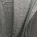 LAMIT Semi Sheer Linen Curtains 54 Inch Length 2 Panels, Greyish Blue Light Filtering Panels Back Tab and Rod Pocket Neutral Drapes for Kitchen/Window/Dining Room, 52 x 54 Inch