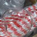 Yaomiao 48 Pcs 10 oz Mini Plastic Fish Bowl Ornament Cups for Drinks Clear Spherical Potion Bottles with Lids and Straws Bulb Cups for Christmas Carnival Candy Party Decorations (Red), 3.35 X 3.58 Inches