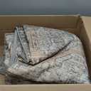 Bavni Washable Rug 8x10 Area Rug for Living Room Bedroom Dining, Washable Vintage Print Carpet, Ultra-Thin Chenille Low Pile Lightweight Rug with Non Slip Backing, Warm Taupe