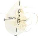 LATIMOON Fascinators Hat for Women Tea Party Headband Mini top Hats Cocktail Flower Mesh Feathers Hair Clip (Ivory-1)
