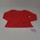 MANGOPOP Womens Tops Long Sleeve Crew Neck t Shirts Double Lined Slim Fitted Lined Tight Basic Tee Shirt Red XL