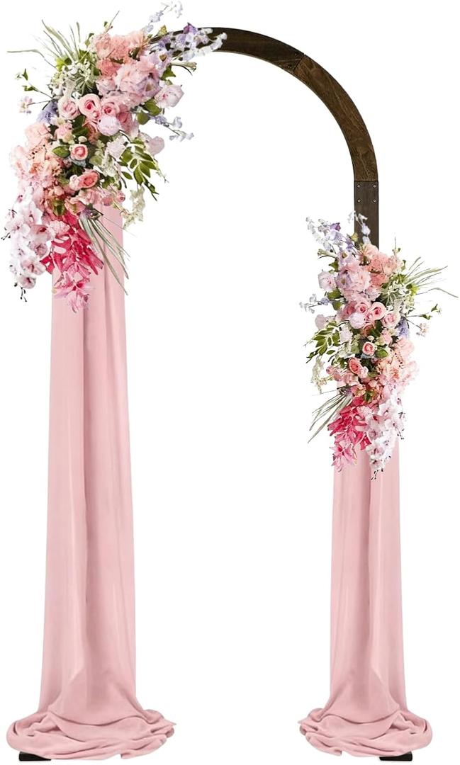 6.89 ft Wooden Wedding Arch Large Balloon Arch Backdrop Stand, Wood Arch Arbor Arch Frame for Wedding, Proposals, Valentine's Day, Garden Decoration