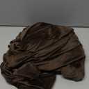 Treaful Chair Cover for Living Room, 2 Piece Barrel Club Chair Slipcover with Chair Cushion Cover, High Stretch Velvet Armchair Barrel Chair Slipcover Washable Furniture Protector for Living Room (Brown)