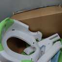 Rabb 1st Potty Training Seat, Upgrade Toddler Toilet Seat for Kids Boys Girls, 2 in 1 Potty Training Toilet, Splash Guard Anti-Slip Pad Step Stool(Green-Pu)