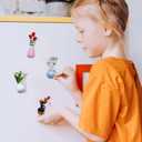 Mini Vase Magnets for Fridge, Ceramic Vase Refrigerator Magnets, Funny Mini Plant Magnets, Small 3D Plant Vase, Suitable for Fridge, Kitchen, Office Decoration (8Pcs)
