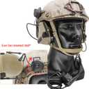 HEARFALCOM Comta III Tactical Headset Helmet ARC Rail Adapter Bracket Version Noise Cancelling Pickup Shooting Headset