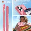 Compatible with iPhone 14 Pro Max Case 6.7'' with Magnetic Ring Stand [Military Drop Protection][Compatible with MagSafe] Shockproof 14 Pro Max Phone Case for Men Wowen,Pink