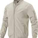 Gopune Men's Windproof Bomber Jacket Lightweight Windbreaker Outdoor Golf Fashion Coat (X-Large)