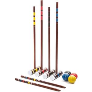 Franklin Sports Portable Backyard Croquet Sets - Complete 4 + 6 Player Croquet Sets with Mallets, Croquet Balls + Wickets Included - Outdoor Family Lawn Game Sets