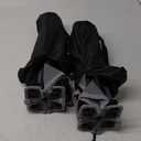 Triple Tree 2 Pack Folding Camping Stool, 13.8 Inch Small Portable Lightweight Stool with Side Pocket, Foot Stool with Carry Bag for Hiking, Fishing and Beach, Hold up to 400lbs, Grey