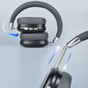 New Wireless Headset, Hifi Clear Call, Comfortable Fit With Head, Foldable, Rotatable, Stretchable. Compatible with Mobile Phones, Computers, MP3 and Other Devices. Wireless Headphones (Black)