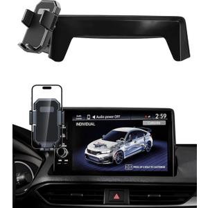PZK Car Phone Mount for Honda Civic 2022-2025 2026 /Acura Integra 2023-2025 LX/EX/EX-L/Sport/Sport Hybrid/Touring/Si/Type R for 7/9-Inch Screen 360 Rotation Auto Lock Phone Holder with Storage Box