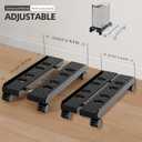 Adjustable Computer Tower Stand, Ventilated Mobile CPU Holder