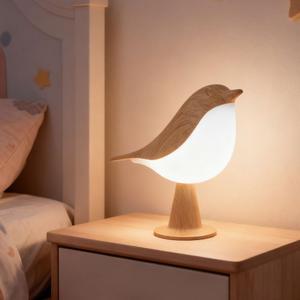 Bird Cordless Table Lamp, Small Cordless Bedside Lamp with 3 Color Temperature, Touch Sensor & Rechargeable Battery - Night Light for Kids, Bedroom, Bedside, Office, and Outdoor Use (Undertone)