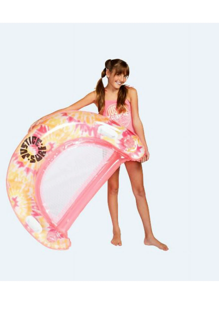Justice Chair Inflatable  Swimming Pool Float; Color: Pink, Orange; Ages 6+