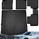 Icyhaws Floor Mats for Volkswagen VW Atlas Cross Sport 2020 2021 2022 2023 2024 2025 (5 Passenger), SE | SEL | SEL R-Line | SEL Premium R-Line, All-Weather TPE Car Floor Liner Auto Accessories