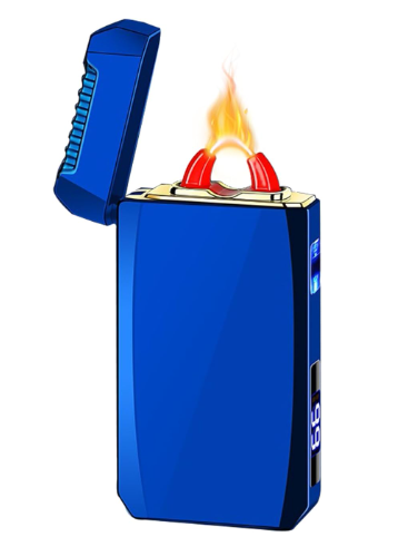 YOZWOO Rechargeable Electric Lighter USB C Electronic Lighters High Power Flame Arc Plasma Lighter Windproof Camping Lighters with Long Battery Life for Home and Outdoor (Blue)