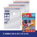 Shrink-Pak Space Bags Vacuum Storage Bags for Bedding Jumbo Compression 3 Pack Clear for Comforters Blankets (3 Jumbo/Bedding Solo)