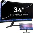 [2-Pack] 34 Inch Computer Privacy Screen for 21:9 Aspect Ratio Widescreen Monitor, Eye Protection Anti Glare Blue Light Computer Monitor Privacy Filter, Removable Anti-Scratch Screen Protector Film 34