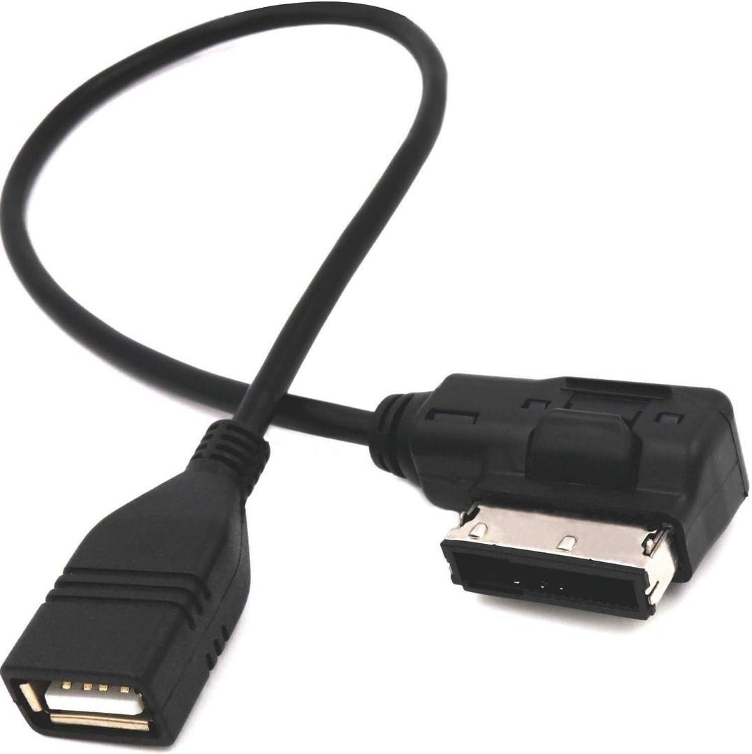 Music Interface Audio USB Adapter Cable,MMI/MDI/AMI to USB Cord Compatible with Audi, Volkswagen, Mercedes-Benz, Not for iPhones