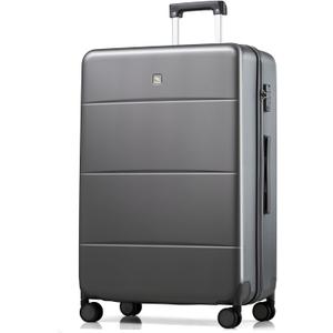 Hanke 28 Inch Luggage with Spinner Wheels Large Travel Suitcase Tsa Hard Case Luggage for Women Men Rolling Checked Luggages(Graphite Grey)