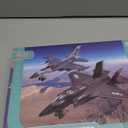 Double Fighter Jet Toy, F35 & F16 Diecast Planes with Lights & Sounds, Pull Back Military Airplane Toy Gift for Toddler,Kids, Boys