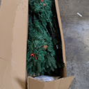 7.5 ft. Pre-Lit Artificial Christmas Tree Hinged with 540 LED Lights and Pine Cones