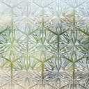 rabbitgoo Window Privacy Film Stained Glass Window Film, Decorative Stickers Removable UV Sun Blocking Clings Door Coverings, Diamond Pattern, 35.4 x 78.7 inches