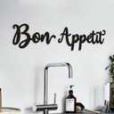 Bon Appetit Wall Dcor Bon Appetit Metal Wall Sign Farmhouse Kitchen Wall Art Dining Room Cooking Hanging Signs Housewarming Gift
