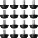 16 PCS 8mm x 1.25 M8 Adjustable Leveling feet, Adjustable Furniture Leg Leveler, Replacement Outdoor Patio, Stainless Steel Screw-in Leveling Feet Glides